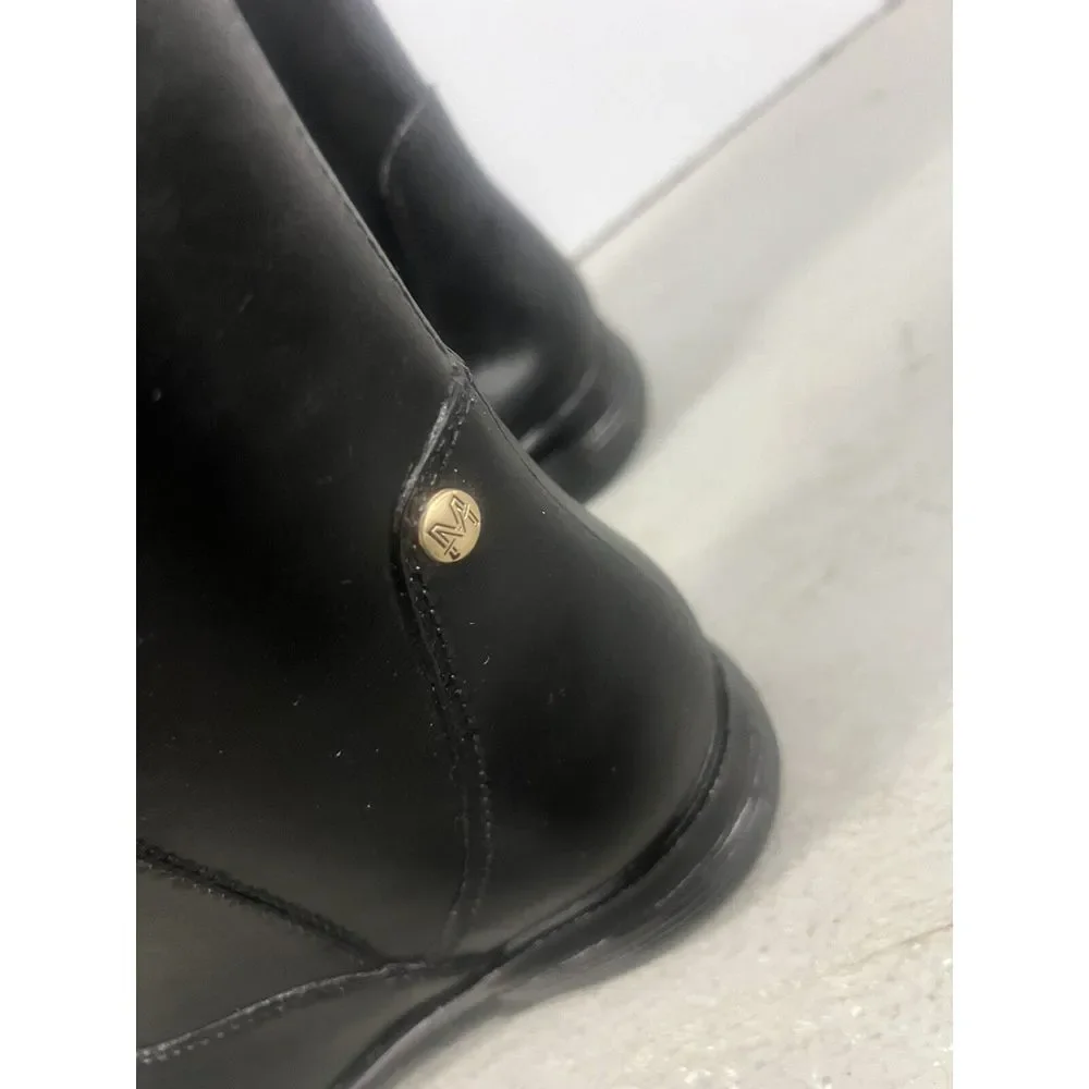 Mi. im Women's Black Knee High Boots‎ with Gold Accents Size 10 Equestrian